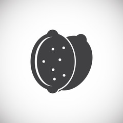 Fruit related icon on background for graphic and web design. Creative illustration concept symbol for web or mobile app.