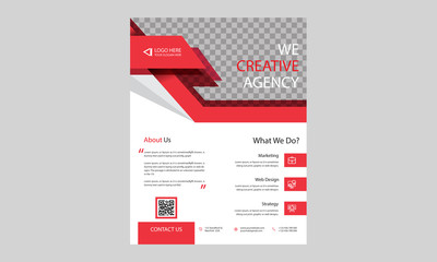 Corporate Flyer Layout with Graphic Elements
