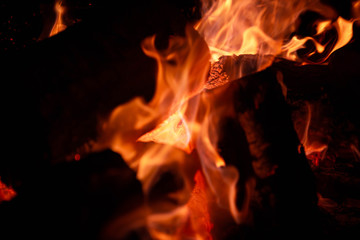 Fototapeta premium fire in the fireplace