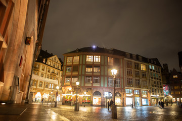Fototapeta premium Dom-Römer. The city of old old building in the city of Frankfurt am Main. Old houses and buildings in Germany. 10.01.2020 Frankfurt am Main Germany.
