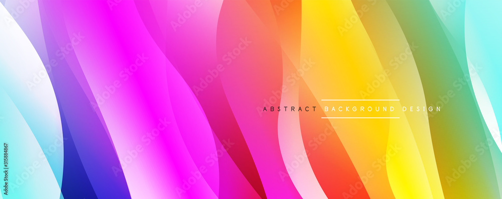 Aufkleber Dynamic trendy simple fluid color gradient abstract background with line effects. Vector Illustration For Wallpaper, Banner, Background, Card, Book Illustration, landing page