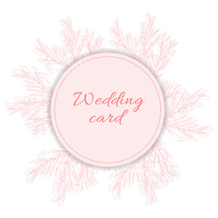 Obraz premium Wedding card template. Modern illustration for design and web.