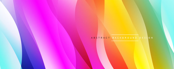 Dynamic trendy simple fluid color gradient abstract background with line effects. Vector Illustration For Wallpaper, Banner, Background, Card, Book Illustration, landing page - obrazy, fototapety, plakaty