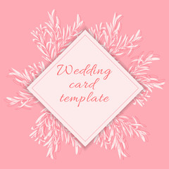 Fototapeta na wymiar Wedding card template. Modern illustration for design and web.
