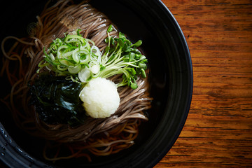 Korean cold soba noodle soup