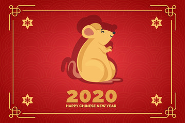 Fototapeta na wymiar Year Of Rat 2020 | Chinese New Year Vector 