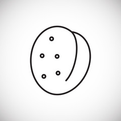 Fruit related icon outline on background for graphic and web design. Creative illustration concept symbol for web or mobile app