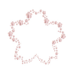 background illustration of cherry blossoms frame