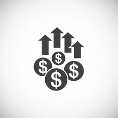Obraz premium Investment related icon on background for graphic and web design. Creative illustration concept symbol for web or mobile app