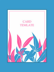 Bright card template. Modern illustration for design and web.