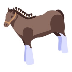 Fashion horse icon. Isometric of fashion horse vector icon for web design isolated on white background