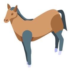 Trophy horse icon. Isometric of trophy horse vector icon for web design isolated on white background