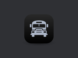 Fototapeta na wymiar Bus - Vector App Icon