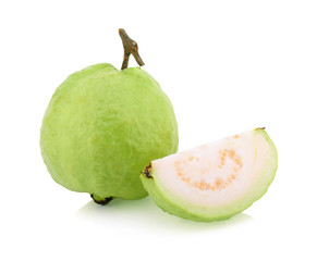 Guava (tropical fruit) isolared on white background