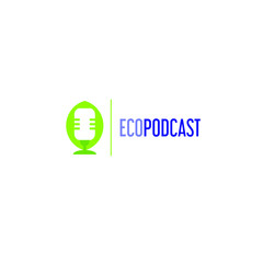 eco podcast logo concept. symbol and icon of podcast