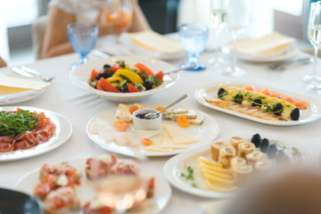 cheese plate at restaurant