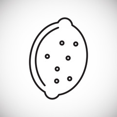 Fruit related icon outline on background for graphic and web design. Creative illustration concept symbol for web or mobile app