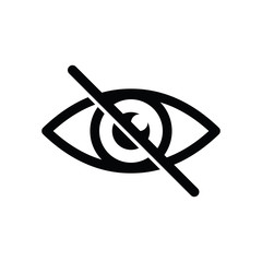 no Eye icon. avoid eye contact. 