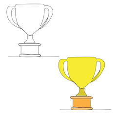 gold line continuous line drawing