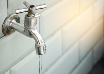 faucet in bathroom