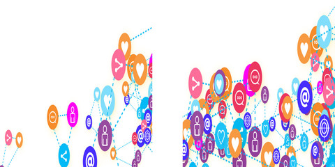 Social media marketing, Communication concept.