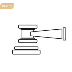 Judge gavel Icon Vector. Simple flat symbol. Perfect Black pictogram illustration on white background.
