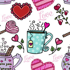 Vector illustration for valentines day. Ideal for gift, textile and paper products.