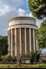 Grave monument in Cemetary Campo Verano ( Cimitero Monumentale Al Verano ) near San Lorenzo in Rome, Italy