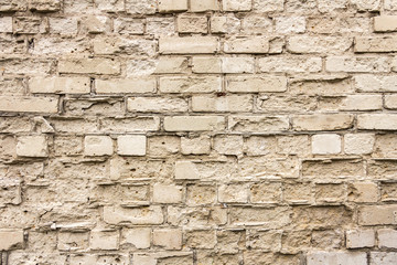 texture of the old yellow brick. Horizontal. Space for text