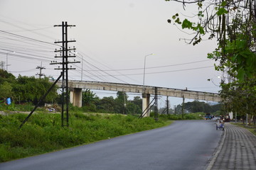 road and blue sky