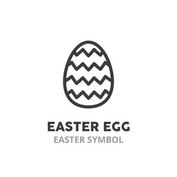 Easter egg simple  line icon. Easter holiday symbol. Vector illustration symbol elements for web design.