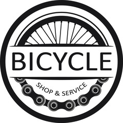 Bike badge vector. Bike logo	