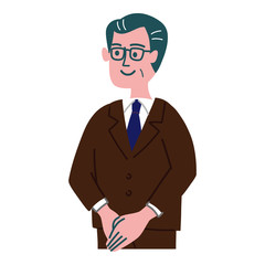 シニア　男性　立っている