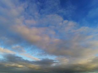 Obraz premium Blue sky with clouds abstract nature background.