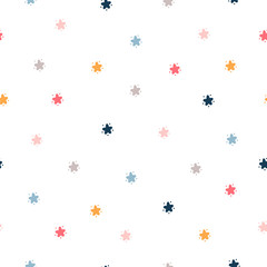 Stars seamless pattern. Tiny shining stars.