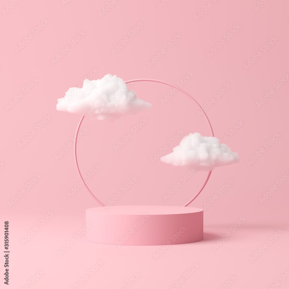 Poster abstract background, mock up scene geometry shape podium for product display. 3d rendering