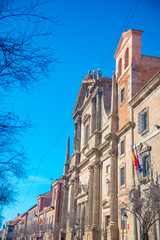 Obraz premium MADRID, SPAIN - February 3, 2019: Alcala de Henares is an area located nearby Madrid, Spain. Spain is an European country which has many touristic places..