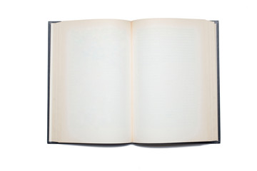 open book with blank page isolated on white background with copy space for your text