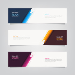 Vector abstract banner design web template