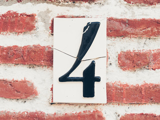 The four number on the wall