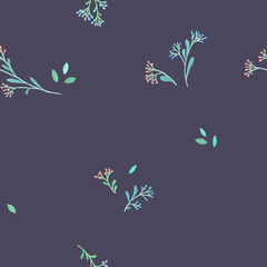 Cute print easter rabbits with eggs, flowers and doodle leaves. Easter celebration blush drawing for printing on paper or gift wrap and wallpaper. Contrast Easter eggs seamless pattern.