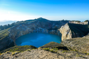 Fototapeta premium Kelimutu - Turquoise colored volcanic lake