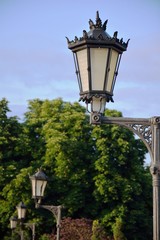 Fototapeta na wymiar street lamps in the park