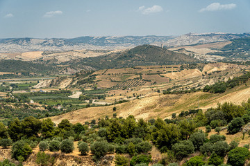 Obraz premium Landscape from Tursi, old village in Basilicata