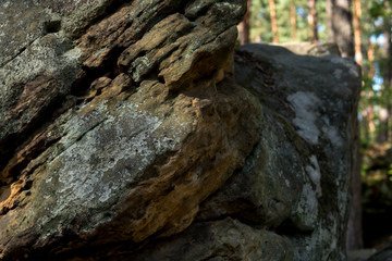 Fototapeta na wymiar detail of large sandstone rocks