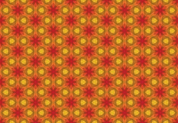 Seamless geometric pattern design illustration. Background texture. Used gradient in red, brown, yellow colors.