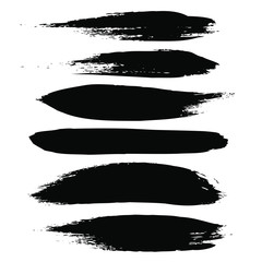 Vector brush strokes. Hand drawn brush splash. Vector brushes. Real paint imitation.