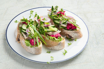 Smorrebrod, traditional Danish open face sanwiches