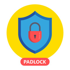 Icon of secure. Concept of encryption. Vector illustration.
