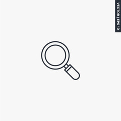 Magnifier icon, linear style sign for mobile concept and web design